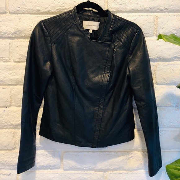 Cupcakes and Cashmere Moto Leather Jacket Size S - Picture 1 of 5